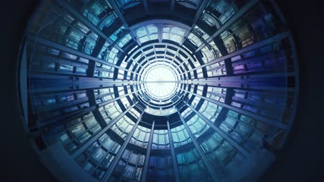 Sci-fi-elevator-modern-architecture.-Spinning-futuristic.-Tunnel