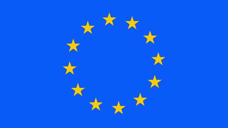 Animierte-Flagge-Der-Europäischen-Union.-Sich-Erweiternder-Sternenkreis