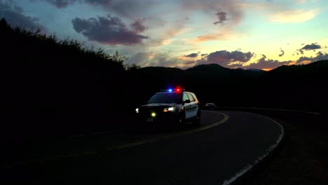 American-police-car-in-the-dark