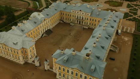 Aerial-shot-from-above-the-Rundale-Palace-in-Latvia