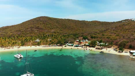 Amazing-aerial-of-Salt-Whistle-Bay-located-on-Mayreau-island-in-St-Vincent