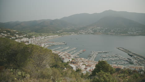 Beautiful-view-on-the-El-Port-de-la-Selva-harbour-from-a-mountain-top
