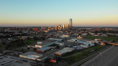 Oklahoma-City-Downtown-Skyline-in-4K-Aerial-Establishing-Shot