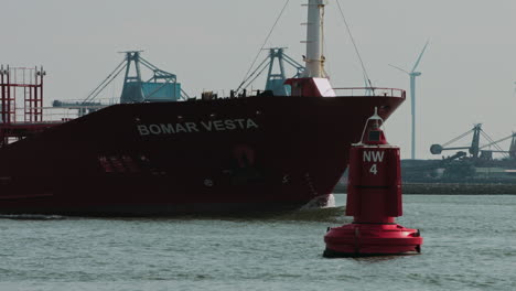 Close-view-of-tanker-with-seeing-deck-in-Rotterdam-port