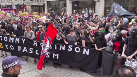 Antifa-march-to-protest-Tommy-Robinson-in-London,-UK