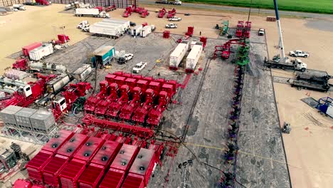 This-clip-focusses-on-the-pump-trucks-in-a-tight-orbital-drone-shot