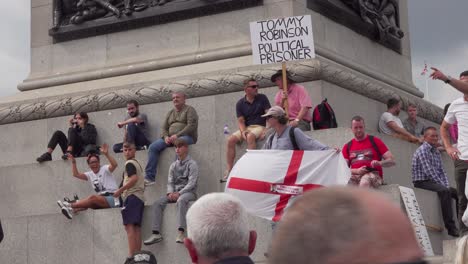 Tommy-Robinson-supporters-gather-in-Trafalgar-Square,-London