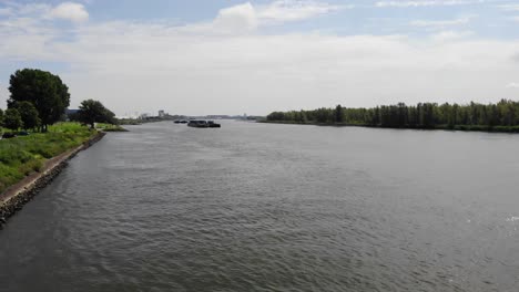 Vessels-sailing-on-a-dutch-river