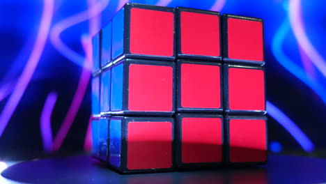 Rubik-cube,-colorful-rubik's-cube-rotating,-motion-graphics,-toy,-game,-background,-creative-studio-illustration