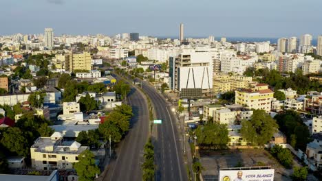 Santo-Domingo-city-and-deserted-street-during-Covid-19-quarantine