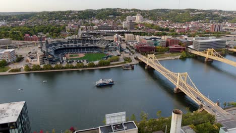 PNC Park Bird's Eye View With Iconic Bri, Stock Video