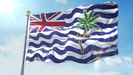 4k-3D-Darstellung-Der-Wehenden-Flagge-Auf-Einem-Pol-Des-Britischen-Territoriums-Im-Indischen-Ozean