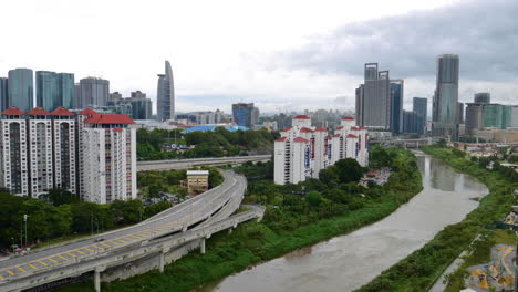 4k-Time-lapse-Bangsar-Vista-Sur-En-Kuala-Lumpur,-Malasia