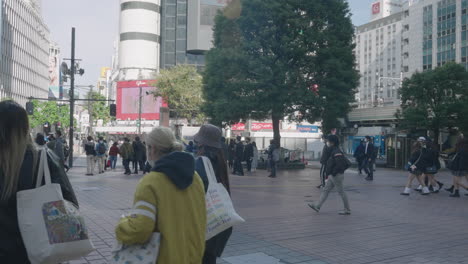 Hachiko-Square---Locals-Of-Japan-Wearing-Facemask-During-Pandemic-At-Shibuya-Crossing-In-City-Of-Tokyo