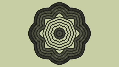 Floral-tribal-design---Kaleidoscope-effect---Brown-background---Animation