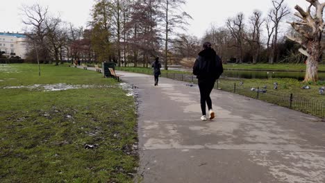 Regents-Park-Londres-Día-Soleado-De-Invierno-Corredores-Y-Caminantes
