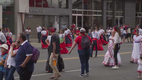 People-in-Traditional-Costa-Rican-Clothing-During-Costa-Rican-Independence-Day-Parade