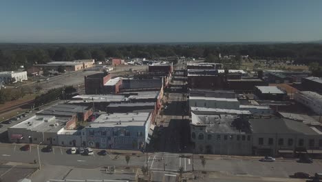 Aerial-Downtown-Gaffney-South-Carolina-in-4K