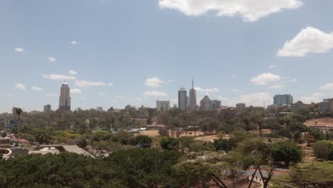 Zeitraffer-Des-Stadtgebiets-Upperhill-In-Nairobi,-Kenia