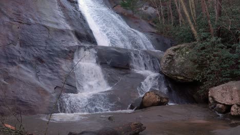 The-upper-falls-of-Stone-Mountain-State-Park,-near-Roaring-Gap,-NC,-near-the-Blue-Ridge-Parkway