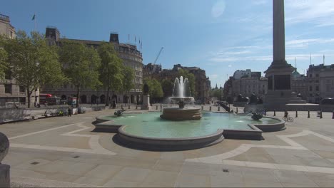 Trafalgar-Square-Fountains-During-The-Lockdown-In-London