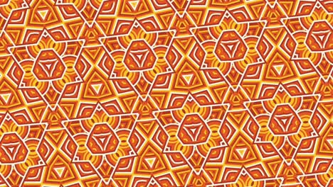 Bright-orange-and-yellow-hexagrams-rotating---animation