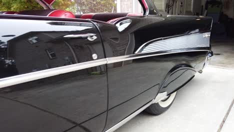 Moving-down-the-Chrome-along-the-side-of-a-1857-Chevrolet-Bel-air