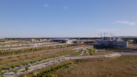 Industrielle-Luftaufnahme-In-Montpellier,-Frankreich