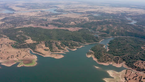 aerial-views-of-Pego-do-Altar-Dam,-Alentejo,-Portugal-2