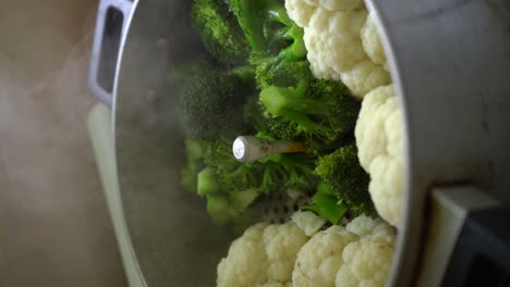 Vertical-Shot-Of-Steamed-Broccoli-And-Cauliflower