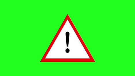 Attention-sign-icon-with-chroma-key-animation