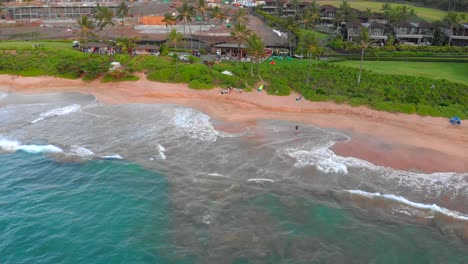 Beautiful-epic-4k-Drone-shot-in-Maui-near-Kihei-flying-towards-beach