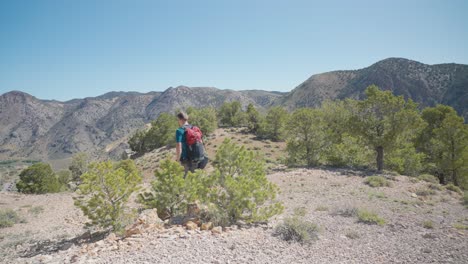Caminante-En-El-Desierto-De-Utah-|-Gran-Montaña-De-Caramelo-De-Roca