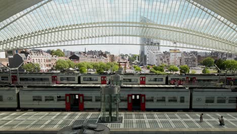 Railway-station-Liège-Guillemins-designed-by-architect-Santiago-Calatrava-in-Belgium---Time-lapse