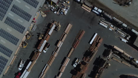 Drone-shot-over-an-industrial-lumber-yard