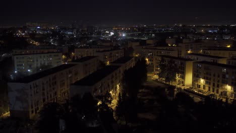 Ciudad-De-La-Costa-Este-De-Argel-De-Noche