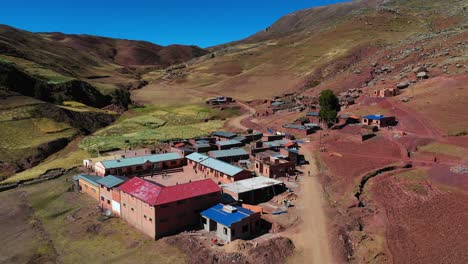 Traditional-Inka-farm-and-village-with-a-view-of-the-Andes-Mountains-in-Bolivia