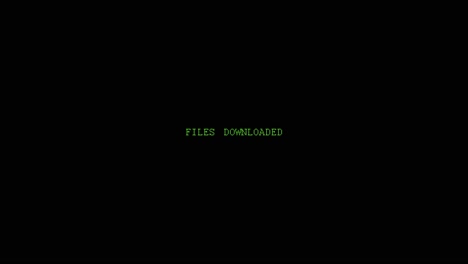4K-Animation:-Simple-hacked-file-download-animation-with-rapidly-changing-letters-and-a-progress-bar-in-green-color
