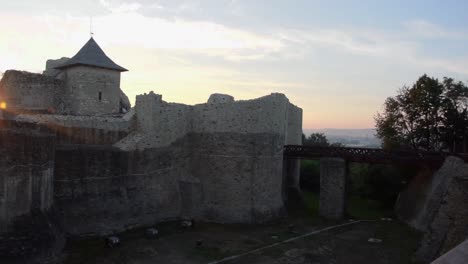 Old-fortress-from-Romania-country,-Suceava-city