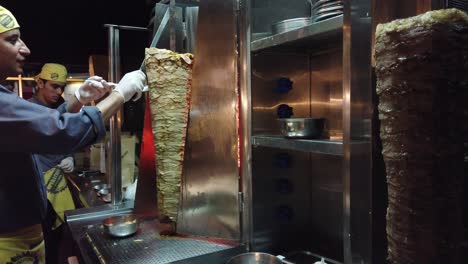 chef-making-Shawarma-sandwiches-in-a-restaurant