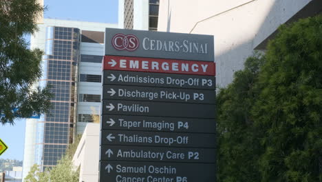 Hospital-board-of-Cedars-Sinai-Medical-Center-in-Los-Angeles-with-list-of-infrastructural-facilities