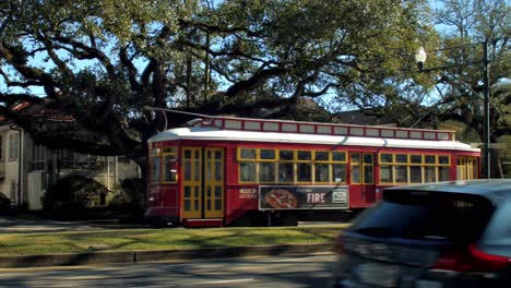 Canal-Street-Streetcar-Carrollton-Ave-Mid-City-Slow-Motion-Right-to-Left