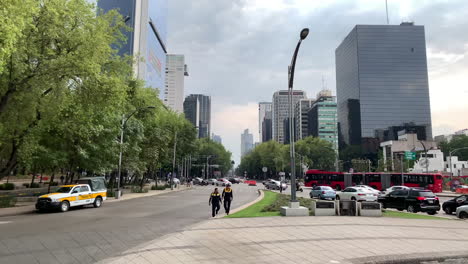 Street-view-of-Mexico-city-main-avenue-cross