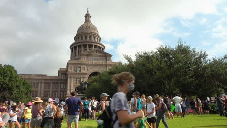 People-gather-at-the-Texas-Capitol-to-protest
