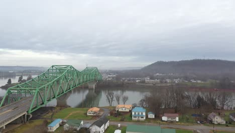 Bridge-and-Ohio-River-going-up-Aerial