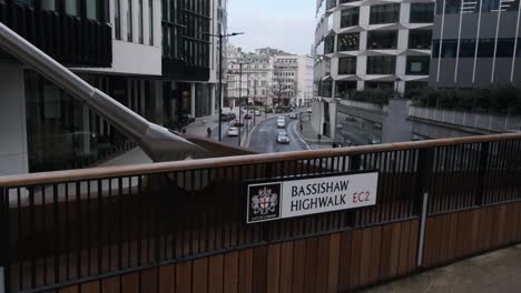 Bassishaw-highwalk-looking-down-on-London-wall-road
