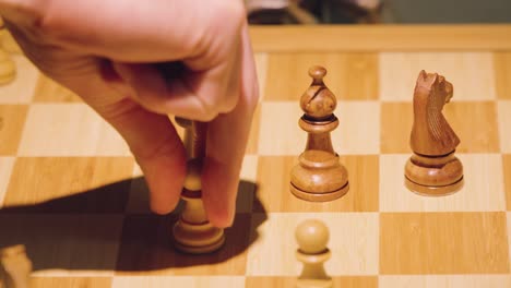 Close Up Of Chess Board Pieces With Player Hand Moving Chess Piece Creating  Shadow Free Stock Video Footage Download Clips Education