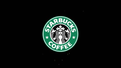 Illustrativer-Leitartikel-Der-Starbucks-Ikone,-Die-Mit-Feuerfunken-Erscheint