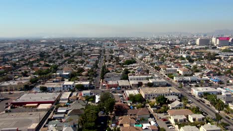 4K-Drone-Tilt-Up-South-Los-Angeles-Cityscape
