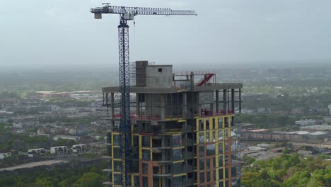 Drone-view-of-building-under-construction-in-Houston